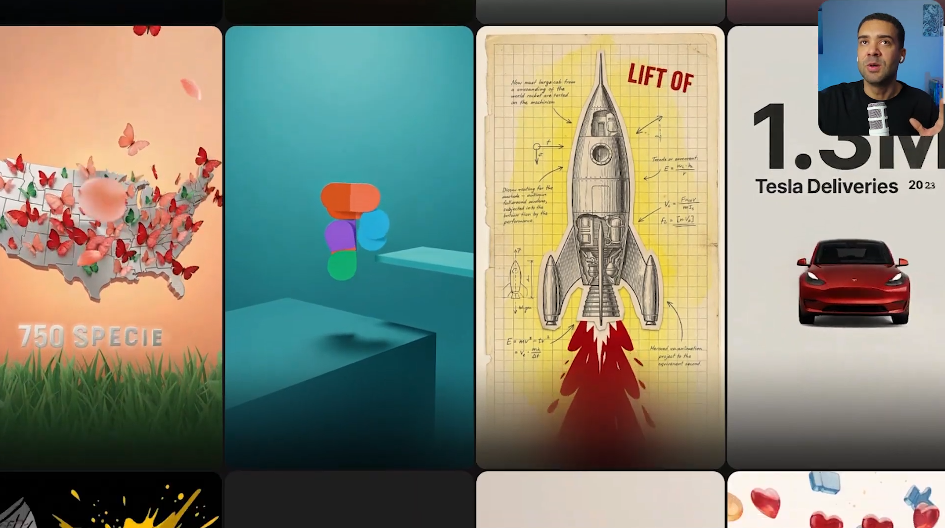 Agent Opus workflow showing prompt and generated motion graphic preview