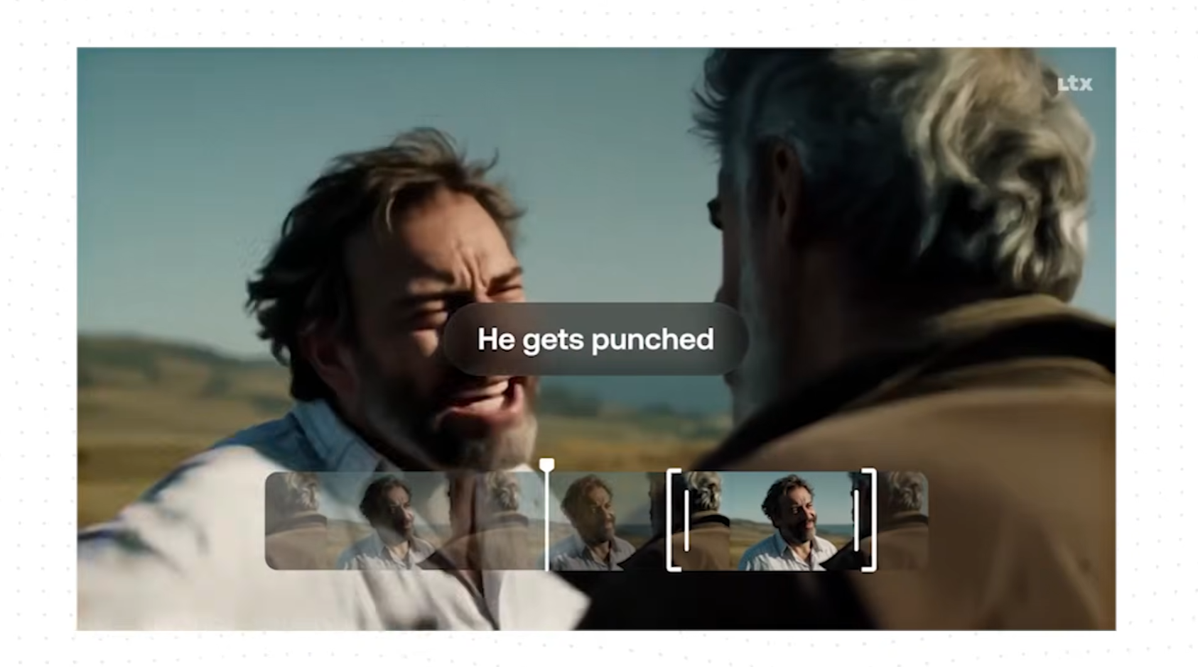 LTX Studio Retake moment selection