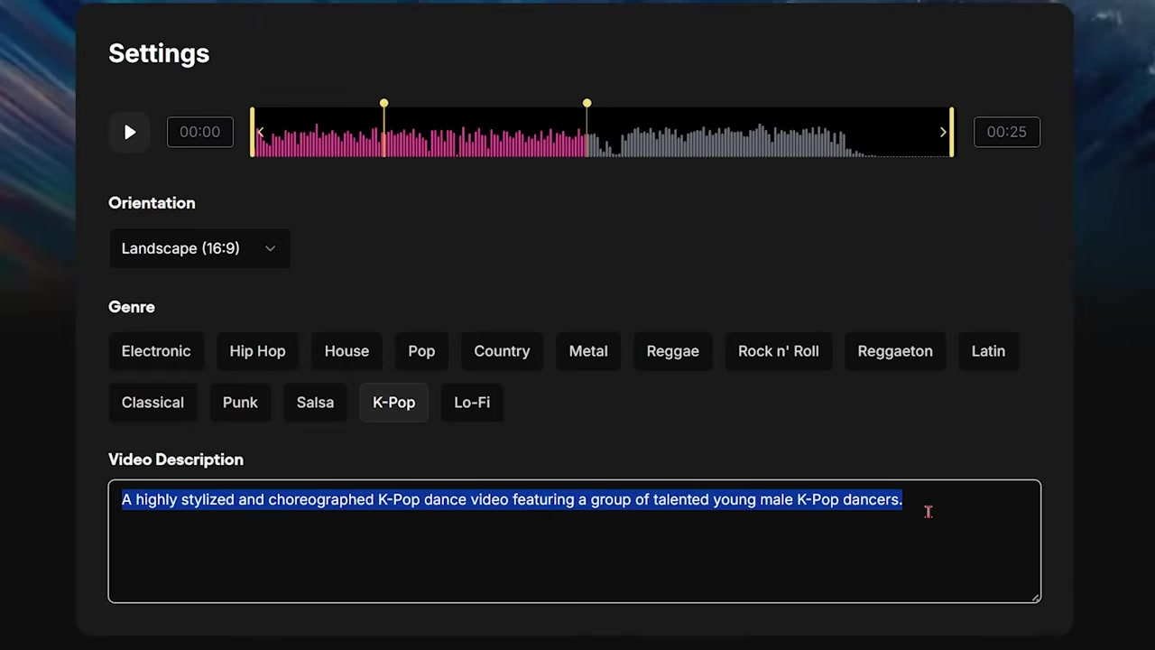 Video Layout and Prompt Settings