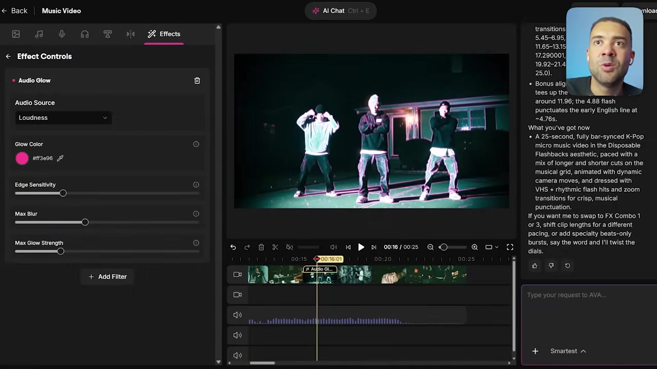 Applying Custom Effects and Adjusting Sliders