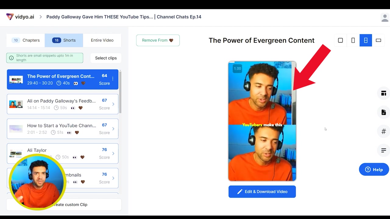Vidyo.ai duplicate video layout glitch