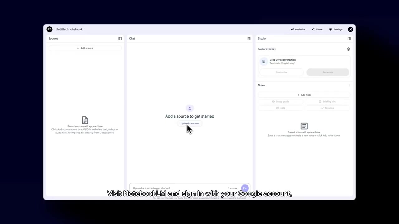 Google NotebookLM Source Dashboard