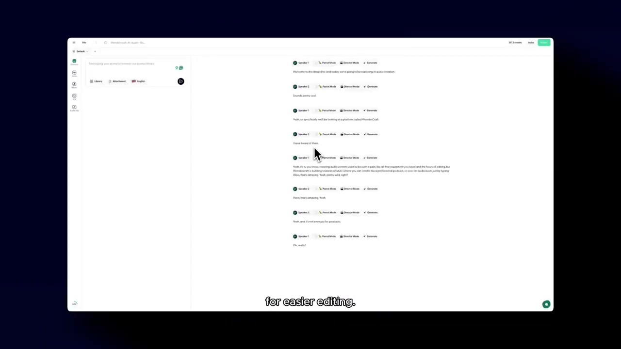 Wondercraft Speaker Separation Interface