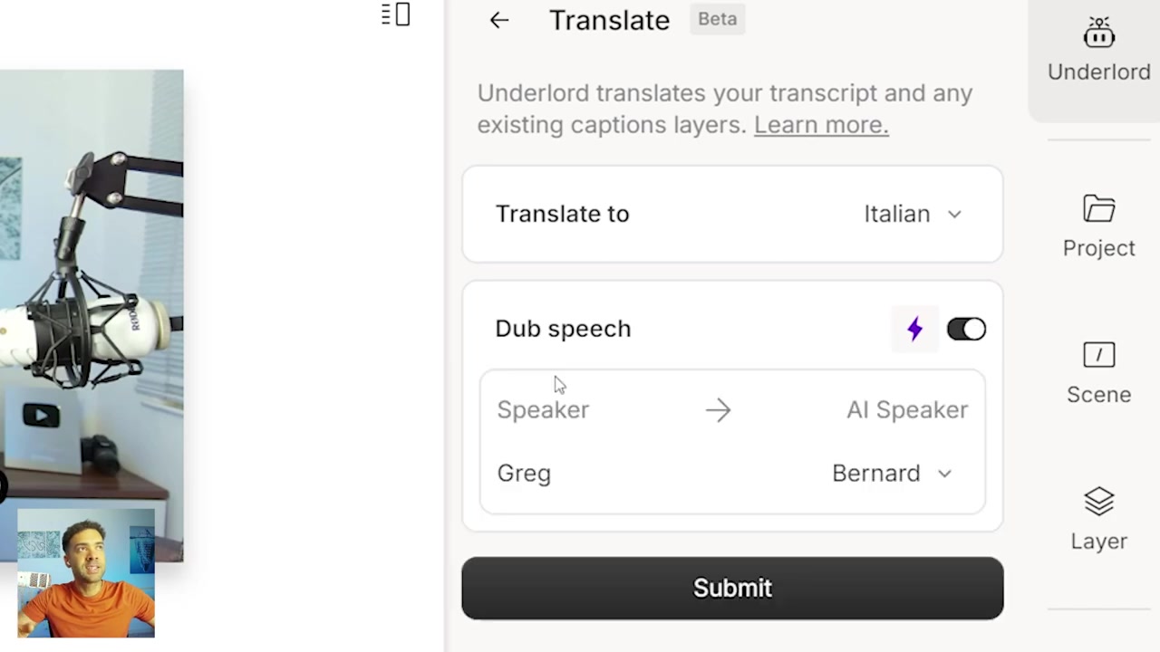 Choosing a stock AI voice for dubbing