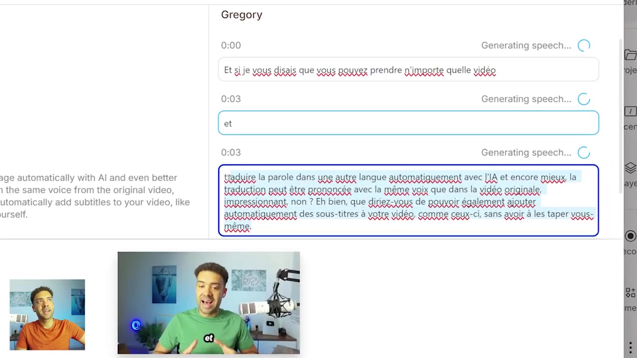 Generating French speech with a cloned voice
