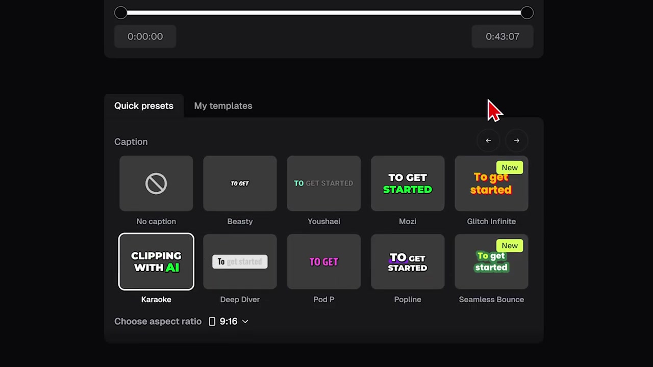 Configuring clip length targets, genres, and layout presets in OpusClip