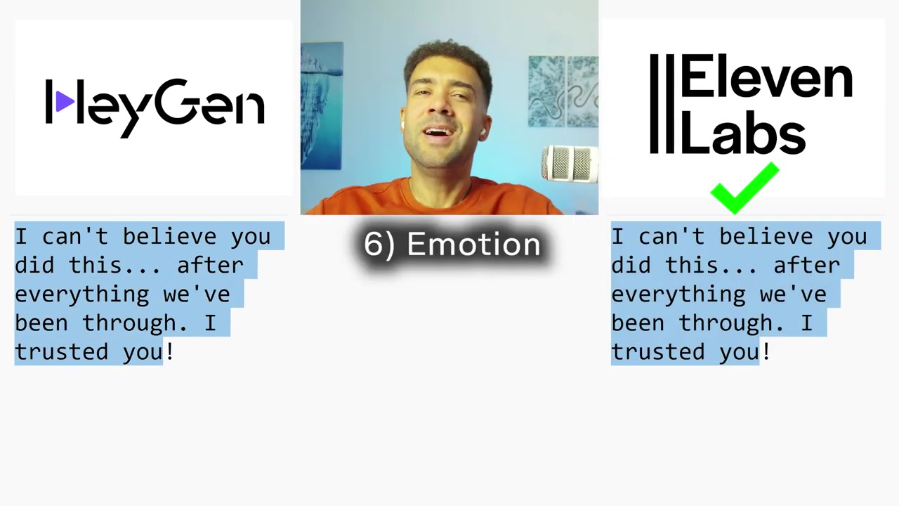 Emotion and dramatic voice generation outputs