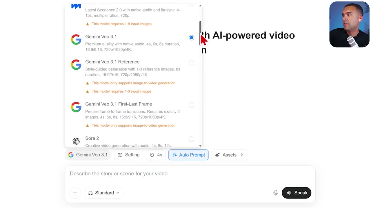 Genspark AI Video Model Selection