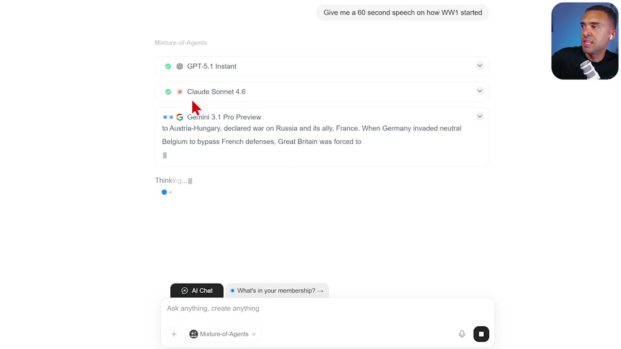 Genspark Mixture-of-Agents Chat Interface