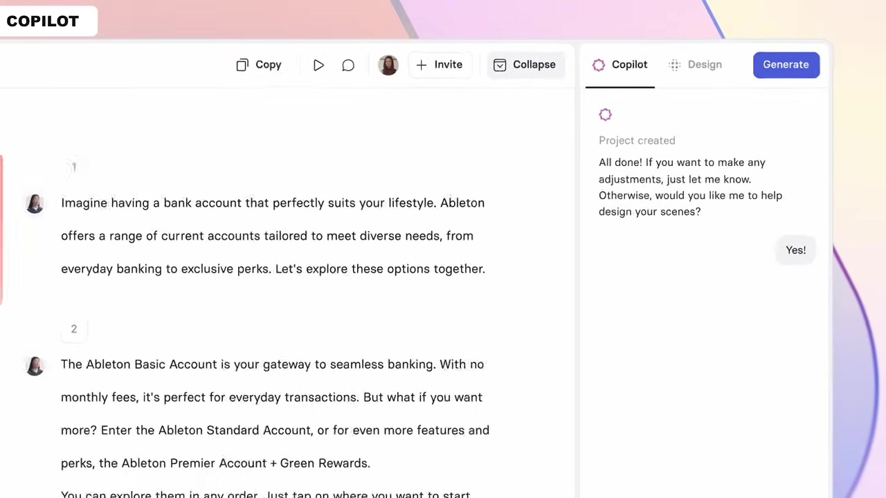 Synthesia AI Video Copilot Prompting Interface