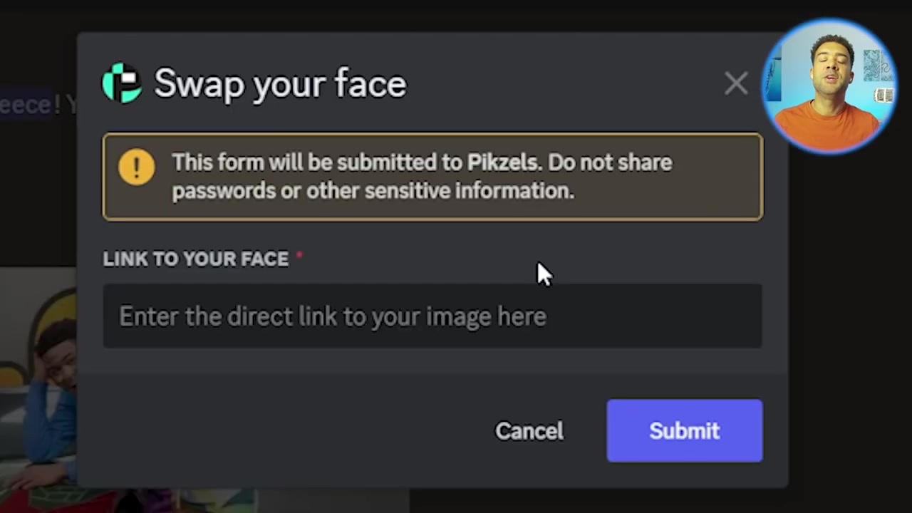 The Face Swap settings panel in Pikzels